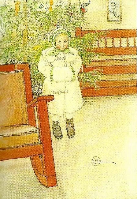 Carl Larsson flicka med gungstol